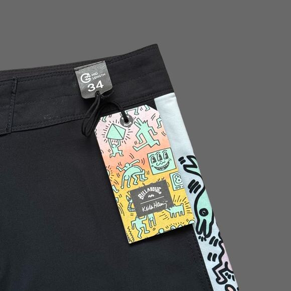 Billabong x Keith Haring Jam Ciclo D Bah Pro 19" Boardshorts Size 34 NWT - Picture 3 of 10